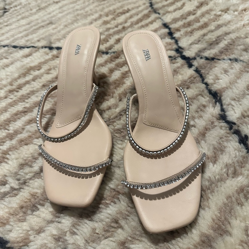 Zara crystal heels